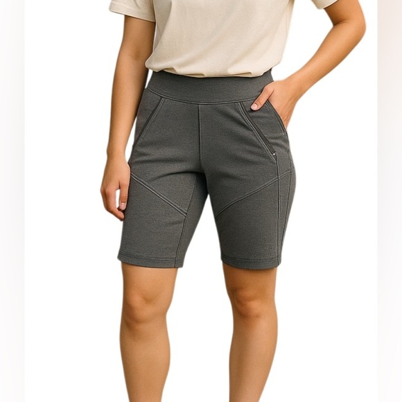 Lululemon Wide Leg Cropped Pants Grey - Picture 1 of 8